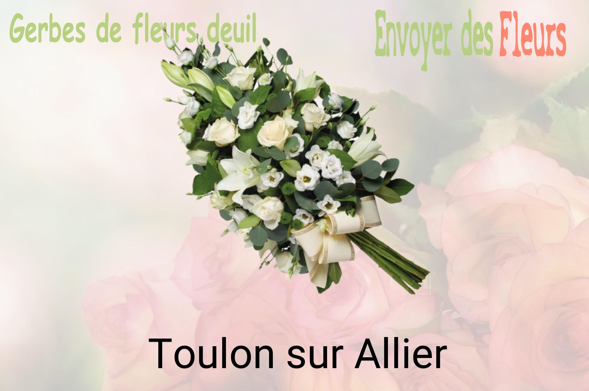 Gerbe de fleurs de deuil livrée à Toulon-sur-Allier